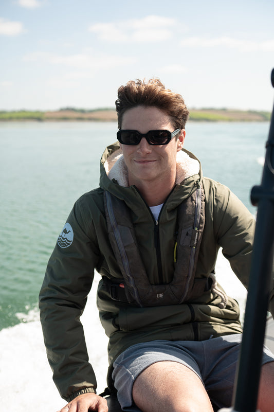 Unisex Camel Ski sherpa-lined waterproof jacket