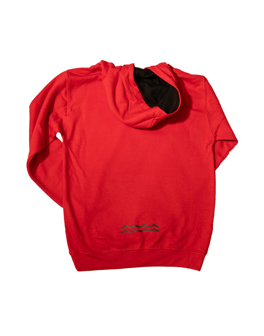 Children's Varsity Hoodie - Fire Red/Jet Black