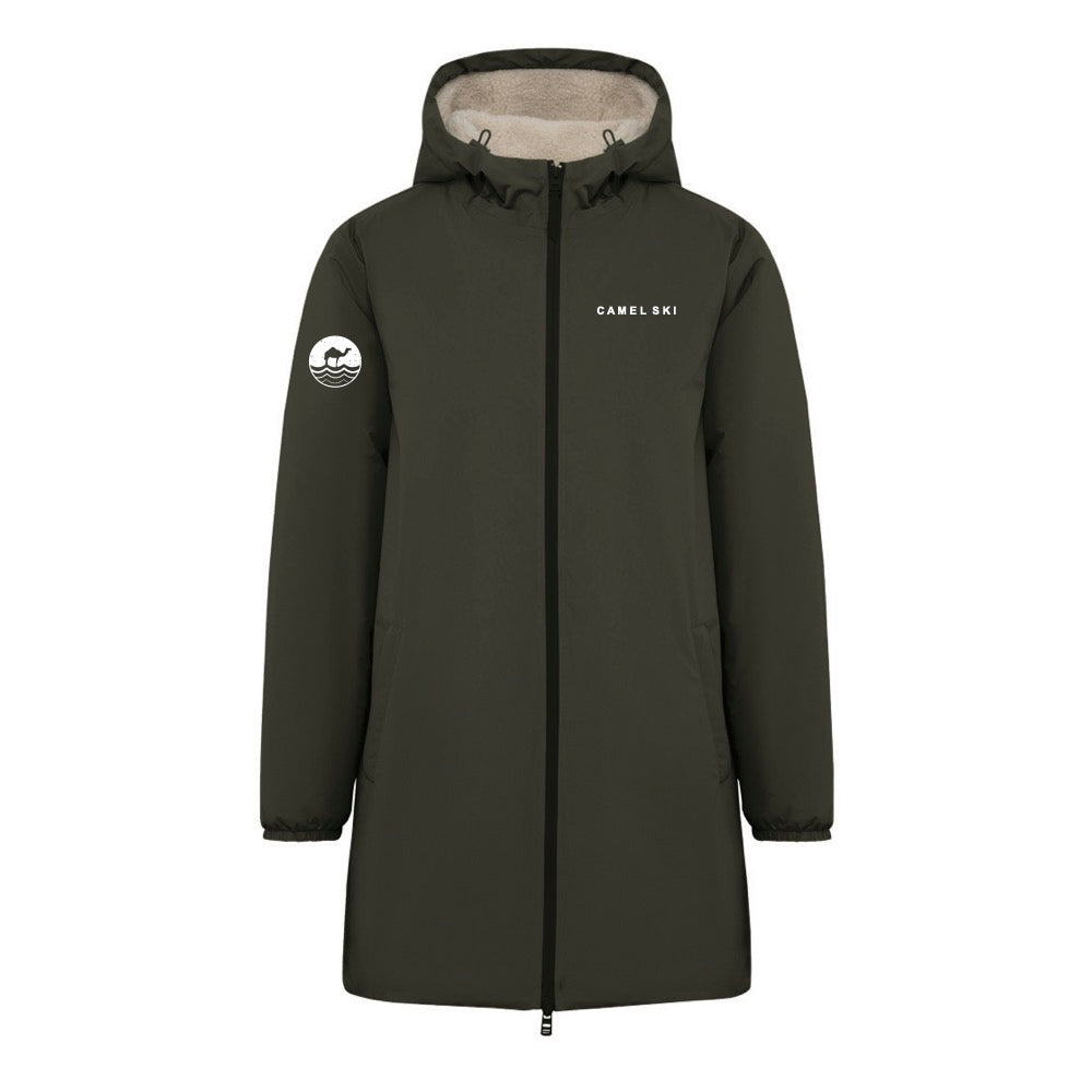 Unisex Camel Ski sherpa-lined waterproof jacket