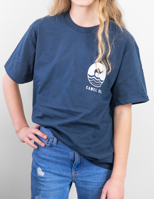 Childrens Navy T'shirt - Camel Ski